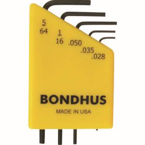 ボンダス BONDHUS ボンダス HLX5S 精密六角レンチセット 5本組 0.028-5/64インチ BONDHUS