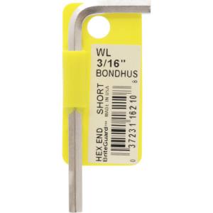 ボンダス BONDHUS ボンダス WL3/16 六角L-レンチ ショート 3/16インチ BONDHUS