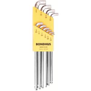 ボンダス BONDHUS ボンダス SBLX10B スタビー ボールポイント L-レンチ ロング インチ セット10本組 1/16-1/4 BONDHUS