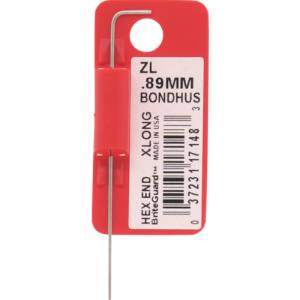ボンダス BONDHUS ボンダス ZL0.89MM 六角L-レンチ エクストラロング 0.89mm BONDHUS