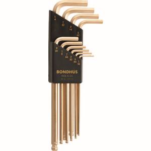 ボンダス BONDHUS ボンダス BLX10G ボールポイント L-レンチセット ロング ゴールド インチ セット10本組 1/16-1/4 BONDHUS