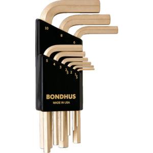 ボンダス BONDHUS ボンダス HLX9MSG 六角L-レンチ ショート ゴールド セット9本組 1.5-10mm BONDHUS
