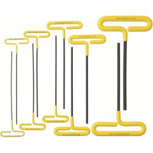 ボンダス BONDHUS ボンダス CTHX10-9 ループ T-ハンドル ロング インチ セット10本組 3/32-3/8+スタンド BONDHUS