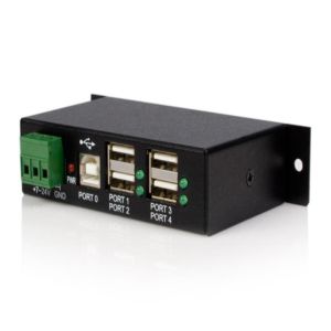 スターテックドットコム StarTech.com スターテック ST4200USBM 4ポート産業用USB 2.0 ハブ ESD保護 ウォールマウント対応