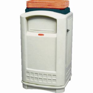 ラバーメイド Rubbermaid ラバーメイド 396302 プラザコンテナ トレイトップ付き ベージュ メーカー直送 代引不可 沖縄離島不可