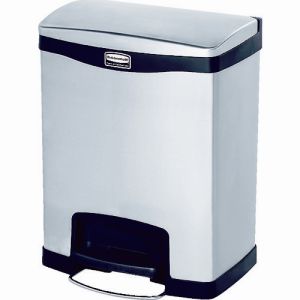 ラバーメイド Rubbermaid ラバーメイド 1901985 スリムジム ステップオンコンテナ フロントステップ ステンレス 30.3L ブラック メーカー直送 代引不可 沖縄離島不可