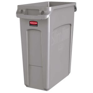 ラバーメイド Rubbermaid ラバーメイド 1971258GY スリムジムコンテナ 通気孔付き 容量60.6L メーカー直送 代引不可 沖縄離島不可