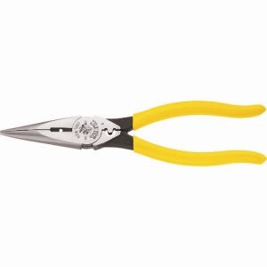クラインツール KLEIN TOOLS KLEIN D203-8NCR 強力型ロングノーズプライヤー サイドカット 220mm 皮むき 圧着機能付 クラインツール