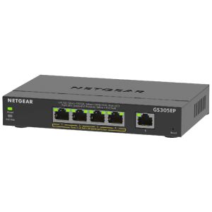 ネットギア NETGEAR ネットギア GS305EP-100JPS アンマネージプラス スイッチングハブ ギガ5ポート PoE+対応 全体63W 卓上型コンパクト VLAN QoS