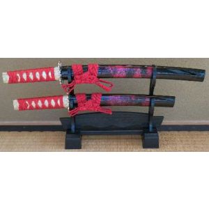 大澤刀剣 大澤刀剣 SW-171MMDR 模造刀 ミニミニ竜 3点セット マーブル赤