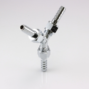 アソー アソー HY-3208 ホース継手 Y型ホースジョイント メッキ付 HY