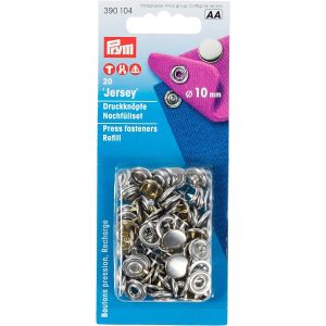 プリム Prym プリム スナップボタン Jersey キャップ型 φ10mm 20組入 ニッケル PRM390104 Prym