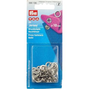 プリム Prym プリム スナップボタン Jersey リング型 φ10mm 20組入 ニッケル PRM390106 Prym