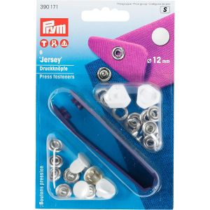 プリム Prym プリム スナップボタン Jersey キャップ型 φ12mm 6組入 ホワイト PRM390171 Prym