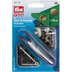プリム Prym プリム スナップボタン Sport & Camping φ15mm 10組入 アンティーク真鍮 PRM390199 Prym
