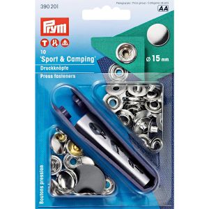 プリム Prym プリム スナップボタン Sport & Camping φ15mm 10組入 ニッケル PRM390201 Prym