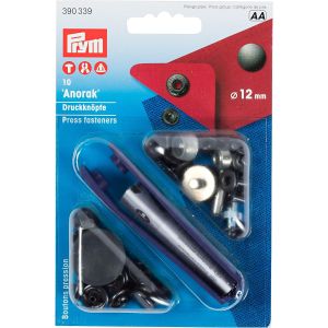 プリム Prym プリム スナップボタン Anorak キット付 φ12mm 10組入 ブラックニッケル PRM3903PRM39 Prym