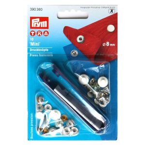プリム Prym プリム スナップボタン Mini キット付 φ8mm 20組入 ニッケル PRM390360 Prym