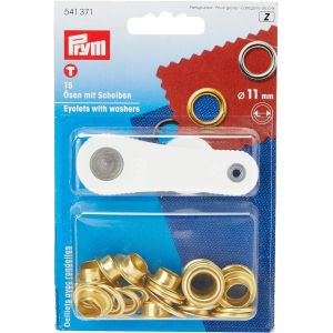 プリム Prym プリム 両面ハトメ アイレット φ11mm 15組入 ゴールド PRM541371 Prym
