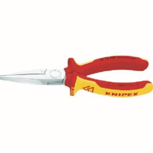 クニペックスツールズ KNIPEX KNIPEX 3016-160 絶縁1000Vロングノーズプライヤー 先端平型 160mm クニペックスツールズ