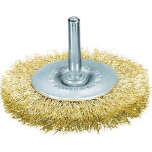 LESSMANN LESSMANN 415752 軸付ホイルブラシ 真鍮メッキ鋼線 0.25 φ50