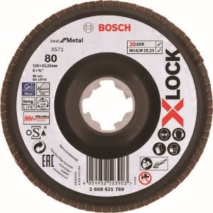 ボッシュ BOSCH ボッシュ 2608621769 X-LOCK 研磨ディスク125G80ベント 10個 メーカー直送 代引不可 北海道沖縄離島不可