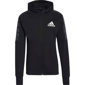 アディダス adidas アディダス トレーニングシャツ メンズ L D2M MOTION フードトラックトップ ブラック×ホワイト GV5302 J/L IYQ73