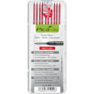 ピカマーカー Pica Marker ピカマーカー 4031 建築用シャープペンシル用替芯 10本入り 赤