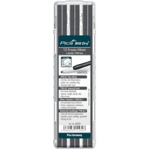 ピカマーカー Pica Marker ピカマーカー 6030 建築用線引きシャープペンシル用替芯 12本入り 黒2B
