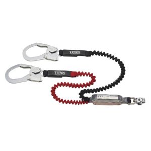 サンコー SANKO タイタン HL-ERW EXJ伸縮ストラップ式 タイプ1ランヤード ブラック/レッド ダブル 墜落制止用器具 TITAN サンコー