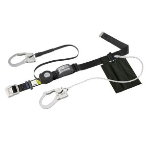 サンコー SANKO タイタン SLN505-W-BL リーロックS2NEOライト ロック装置付巻取器+補助ロープ式胴ベルト ブラック 墜落制止用器具 サンコー