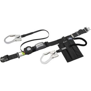 タイタン タイタン OT-SLN505-WEB-BL 胴ベルト型ロック付き巻取式 ダブル ワンタッチバックル仕様 REELOCK S2NEO + EXJ補助ロープ ブラック