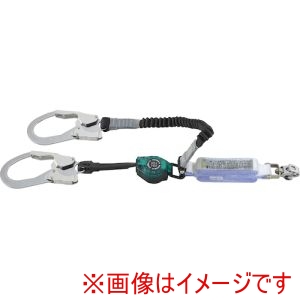 サンコー サンコー HL-MRZW-1.3-130 ハーネス用 ロック機構付き巻取+伸縮式ダブルランヤード HL-MRZW-1.3-130 130kg仕様