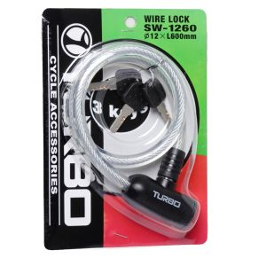 ニッコー NIKKO ニッコー SW-1290-900W C/L ワイヤー錠 クリア