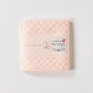 楠橋紋織 楠橋紋織 くすばしタオル わた音 しゅす織り ハンカチタオル 25cm×25cm ピンク 1-61157-86-P