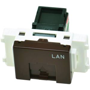 神保電器 神保電器 JEC-BN-LW5EL LAN用 Cat5e対応 埋込モジュラジャック 8極8心 チョコ