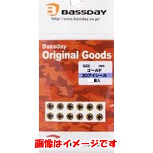 バスデイ Bassday バスデイ 3Dアイシール 4mm ゴールド