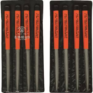 ツボサン TSUBOSAN ツボサン SI008-04 組ヤスリ 8本組 シノギ 油目