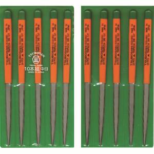 ツボサン TSUBOSAN ツボサン SI010-02 組ヤスリ 10本組 シノギ 中目