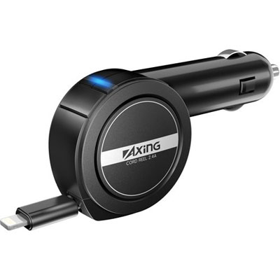  多摩電子工業 tamas 多摩電子工業 Lightningカーチャージャー コードリール2.4A TIKC06LK
