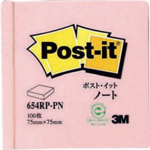 スリーエム 3M スリーエム 3M 654RP-PN ポスト イット 75X75mm 100枚 ピンク