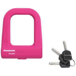パナソニック Panasonic パナソニック NSAJ087-M ディンプルキー採用 ミニ U型ロック ピンク Panasonic