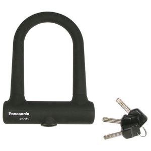 パナソニック Panasonic パナソニック SAJ080B シリコンカバー採用U型ロック ブラック Panasonic
