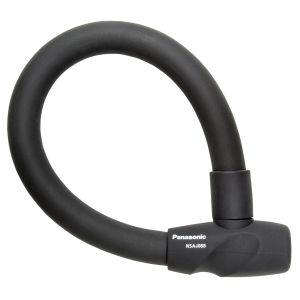 パナソニック Panasonic パナソニック NSAJ088-B シリコン極太ワイヤー錠 ブラック Panasonic