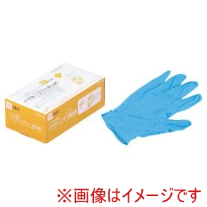 水野産業 水野産業 エクセルフィット ニトリル手袋 ブルー N420 パウダーフリー 100枚入 L 197149