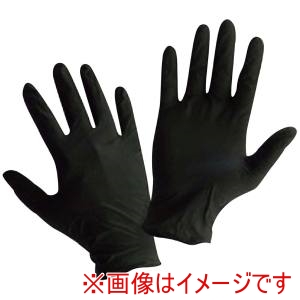 水野産業 水野産業 ニトリル手袋 ブラック N460 パウダーフリー 100枚入 L