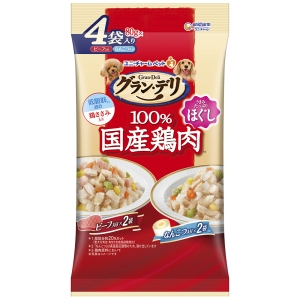 ユニチャーム Unicharm ユニチャーム グランデリ パウチ ほぐし ビーフなんこつ 80g×4