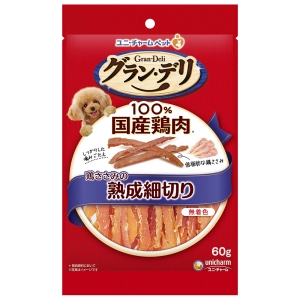 ユニチャーム Unicharm ユニチャーム グラン デリ 銀のさら きょうのごほうび 熟成芳潤細切りささみ 60g