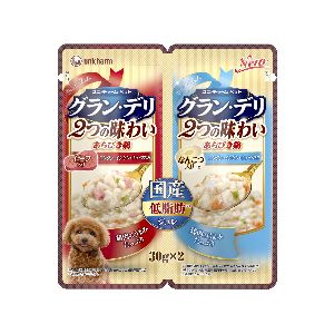 ユニチャーム Unicharm ユニチャーム グランデリ 2つの味わい パウチ ジュレ 成犬用 ビーフ&軟骨 30g×2