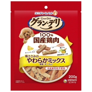 ユニチャーム Unicharm ユニチャーム グランデリ 銀のさら きょうのごほうび やわらかささみミックス野菜 チーズ入り 200g